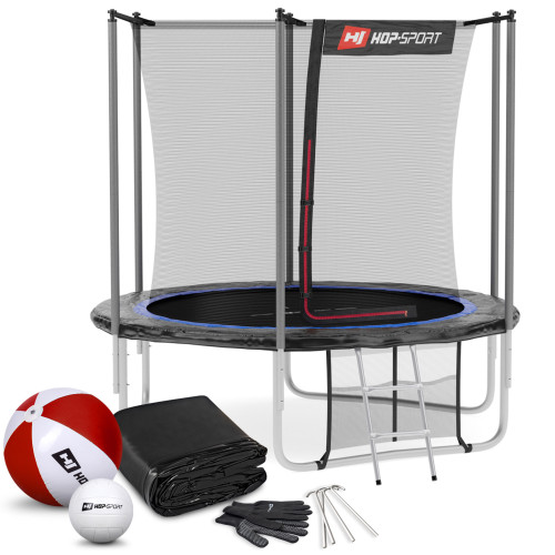 Купити Батут  Hop-Sport 8FT 244 black/blue см із внутрішньою сіткою у Києві - фото №1